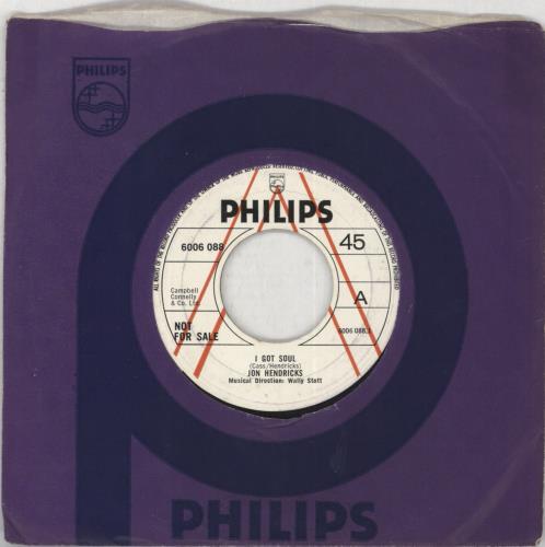 Jon Hendricks I Got Soul 7" vinyl single (7 inch record / 45) UK J~H07IG851735