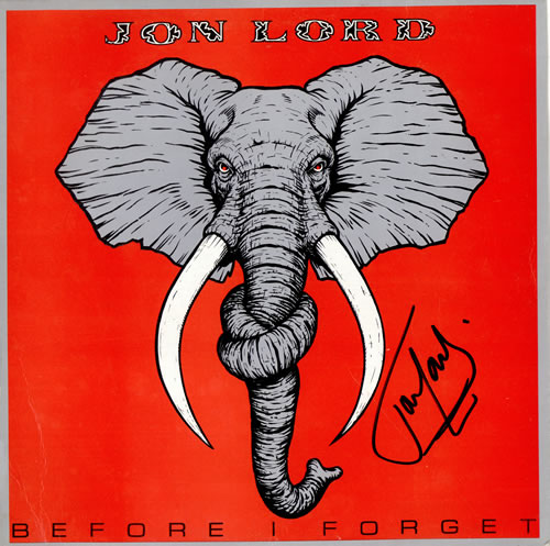 Jon Lord Before I Forget - Autographed vinyl LP album (LP record) UK JLDLPBE460658