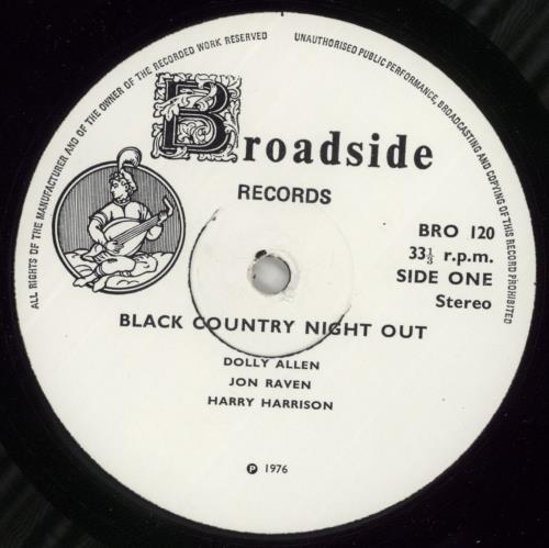 Jon Raven Black Country Night Out - Volume One vinyl LP album (LP record) UK J6XLPBL760352