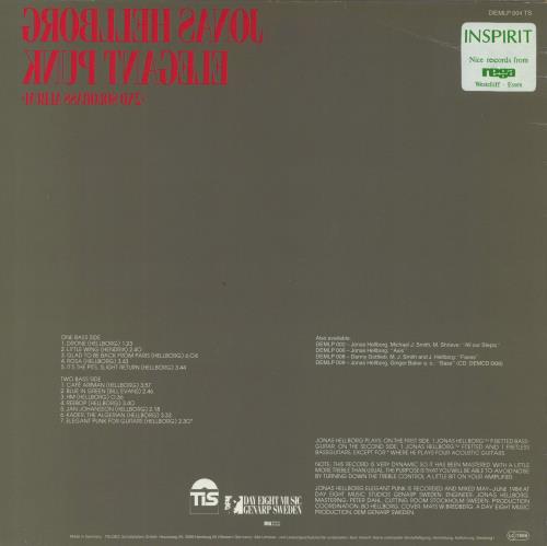 Jonas Hellborg Elegant Punk - EX vinyl LP album (LP record) German KV8LPEL800786