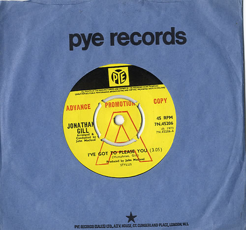 Jonathan Gill I've Got To Please You 7" vinyl single (7 inch record / 45) UK K4Z07IV630255