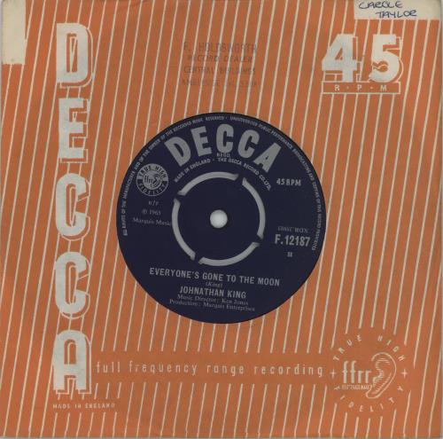 Jonathan King Everyone's Gone To The Moon 7" vinyl single (7 inch record / 45) UK KJO07EV558222