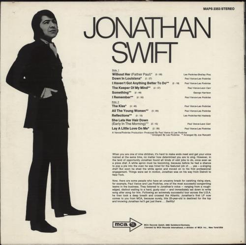 Jonathan Swift (US) Jonathan Swift vinyl LP album (LP record) German 4Y9LPJO791197