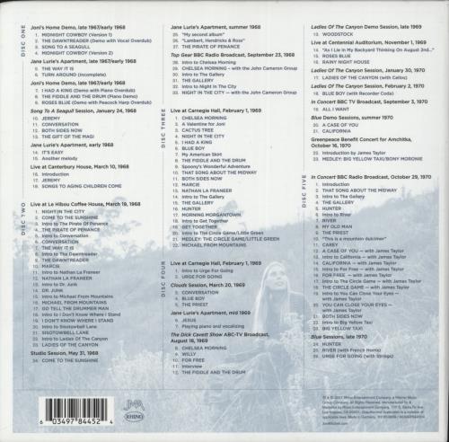 Joni Mitchell Archives Volume 2 - The Reprise Years (1968-1971) CD Album Box Set UK JNIDXAR880452