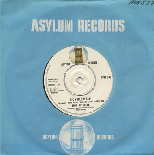 Joni Mitchell Big Yellow Taxi 7" vinyl single (7 inch record / 45) UK JNI07BI43336