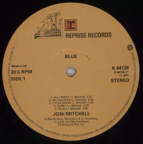 Joni Mitchell Blue - textured p/s vinyl LP album (LP record) UK JNILPBL833829