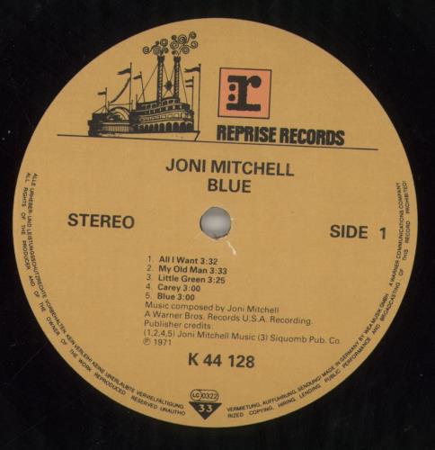 Joni Mitchell Blue vinyl LP album (LP record) German JNILPBL658374