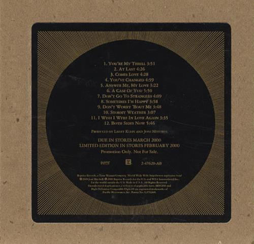 Joni Mitchell Both Sides Now CD album (CDLP) US JNICDBO150919