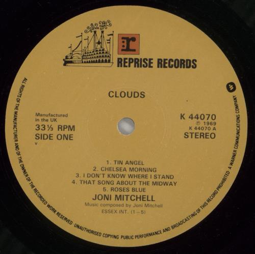 Joni Mitchell Clouds - 3rd vinyl LP album (LP record) UK JNILPCL707205