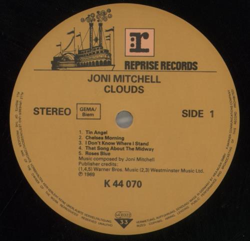Joni Mitchell Clouds vinyl LP album (LP record) German JNILPCL300112