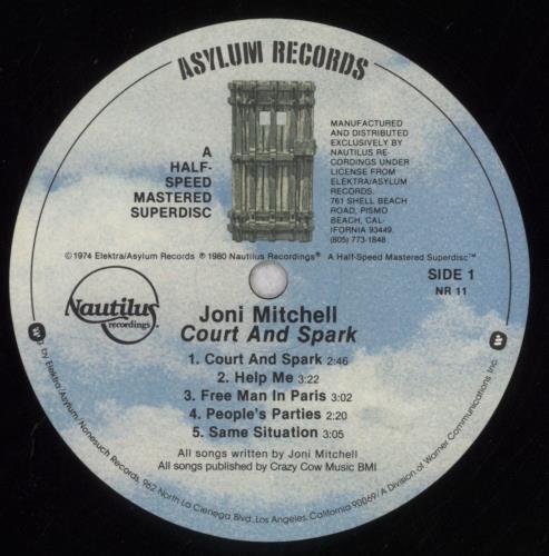 Joni Mitchell Court And Spark - Audiophile vinyl LP album (LP record) US JNILPCO74593