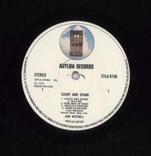 Joni Mitchell Court And Spark - EX vinyl LP album (LP record) UK JNILPCO587266