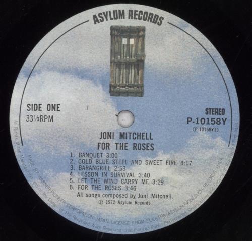 Joni Mitchell For The Roses vinyl LP album (LP record) Japanese JNILPFO444629