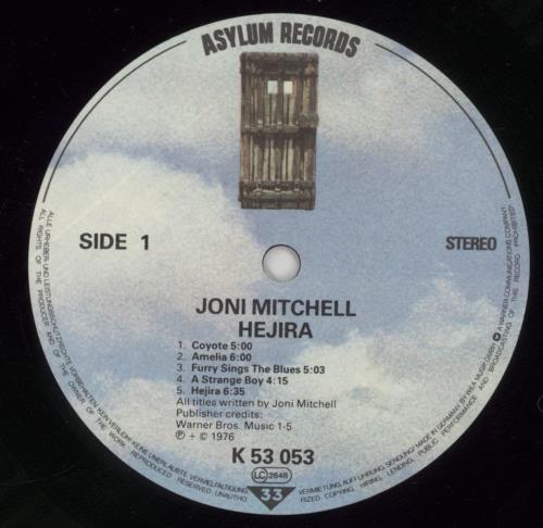 Joni Mitchell Hejira - 2nd vinyl LP album (LP record) German JNILPHE332992