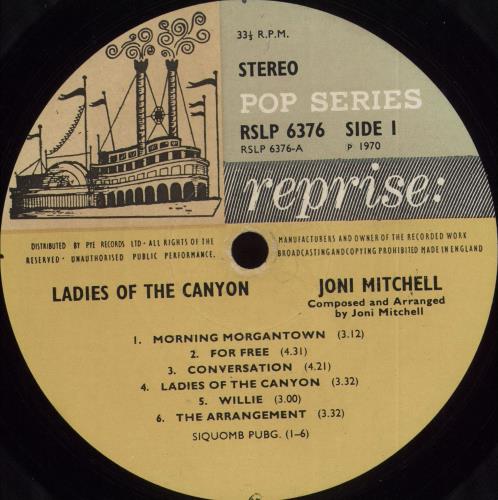 Joni Mitchell Ladies Of The Canyon - 1st - VG vinyl LP album (LP record) UK JNILPLA707218