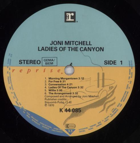 Joni Mitchell Ladies Of The Canyon - Barcoded vinyl LP album (LP record) German JNILPLA838435