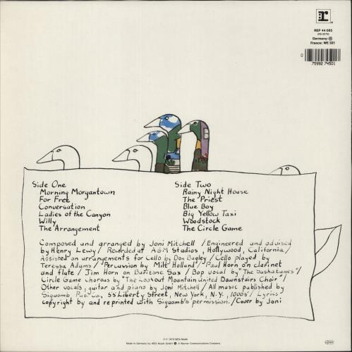 Joni Mitchell Ladies Of The Canyon - Barcoded vinyl LP album (LP record) German JNILPLA99448