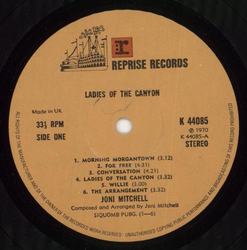 Joni Mitchell Ladies Of The Canyon vinyl LP album (LP record) UK JNILPLA731630