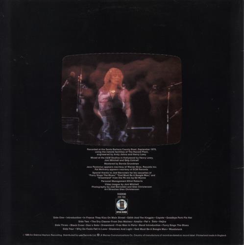 Joni Mitchell Shadows And Light - EX 2-LP vinyl record set (Double LP Album) UK JNI2LSH825825