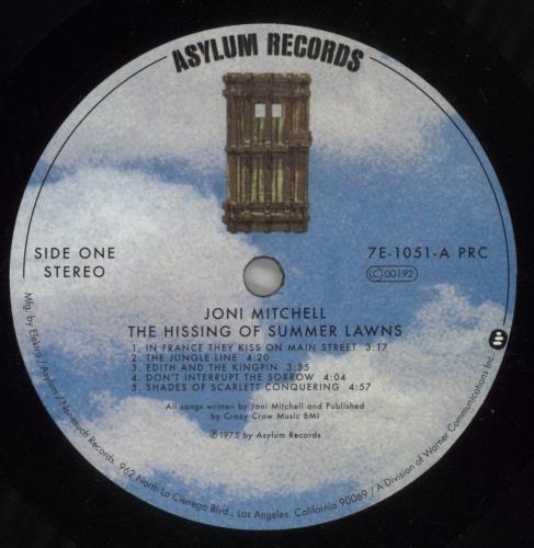 Joni Mitchell The Hissing Of Summer Lawns - 180 Gram Vinyl - Shrink vinyl LP album (LP record) German JNILPTH879175