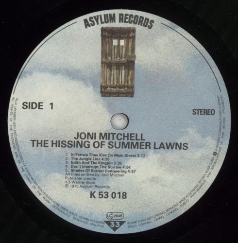 Joni Mitchell The Hissing Of Summer Lawns - Gatefold vinyl LP album (LP record) German JNILPTH518818