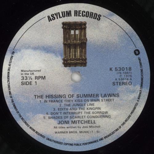Joni Mitchell The Hissing Of Summer Lawns - Nimbus Supercut - EX vinyl LP album (LP record) UK JNILPTH861457