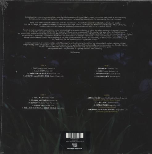 Jordan Rakei LateNightTales - Clear Vinyl - Sealed 2-LP vinyl record set (Double LP Album) UK 4RT2LLA869739