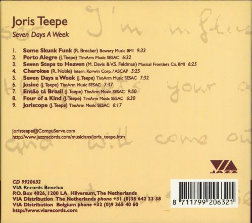 Joris Teepe Seven Days A Week CD album (CDLP) Dutch 308CDSE773683