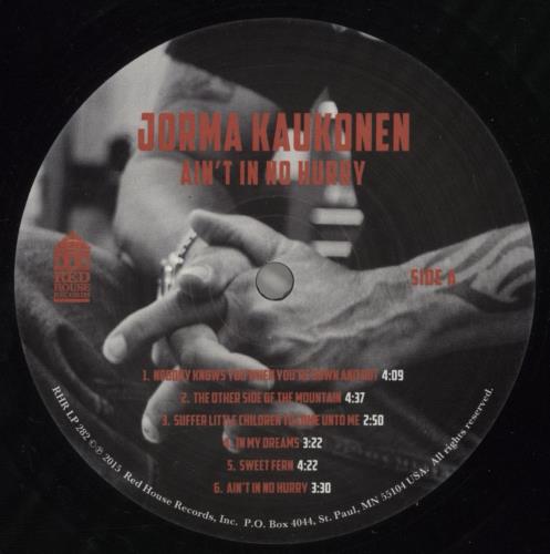 Jorma Kaukonen Ain't In No Hurry vinyl LP album (LP record) US KAULPAI749334