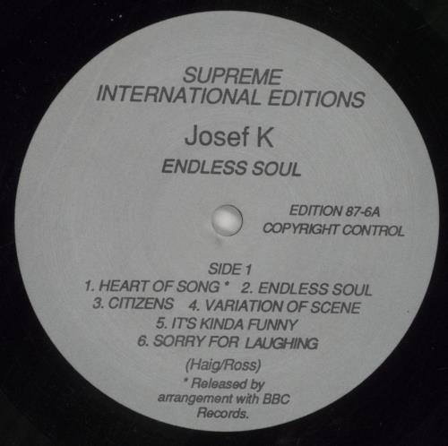 Josef K Young And Stupid/ Endless Soul vinyl LP album (LP record) UK JOSLPYO289957