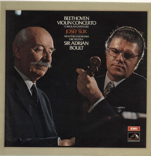 Josef Suk (1929-2011) Beethoven: Violin Concerto / Coriolan Overture - 2nd vinyl LP album (LP record) UK JVOLPBE690414
