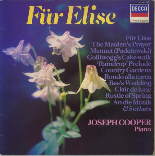 Joseph Cooper Fr Elise vinyl LP album (LP record) UK OX5LPFR856847