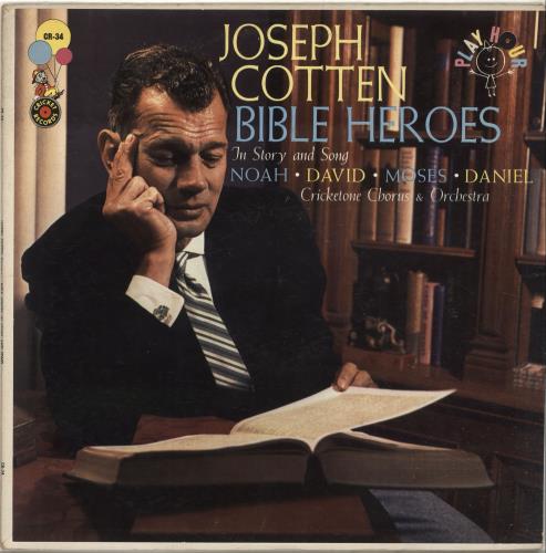 Joseph Cotten Bible Heroes In Story And Song vinyl LP album (LP record) US QSULPBI698671