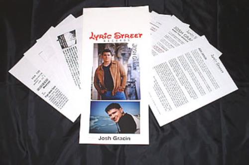 Josh Gracin Josh Gracin media press pack US JB7PPJO300378