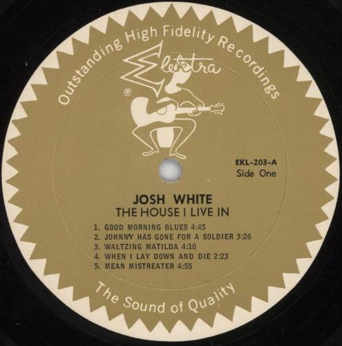Josh White The House I Live In - Gold label vinyl LP album (LP record) US J/WLPTH818364