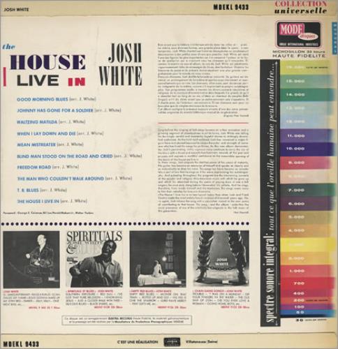 Josh White The House I Live In vinyl LP album (LP record) French J/WLPTH271146