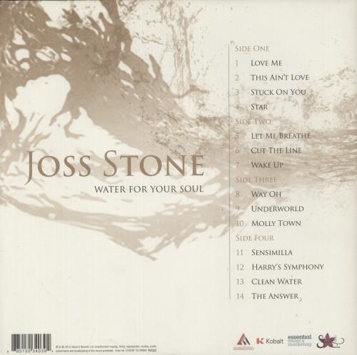 Joss Stone Water For Your Soul 2-LP vinyl record set (Double LP Album) UK JSE2LWA883791