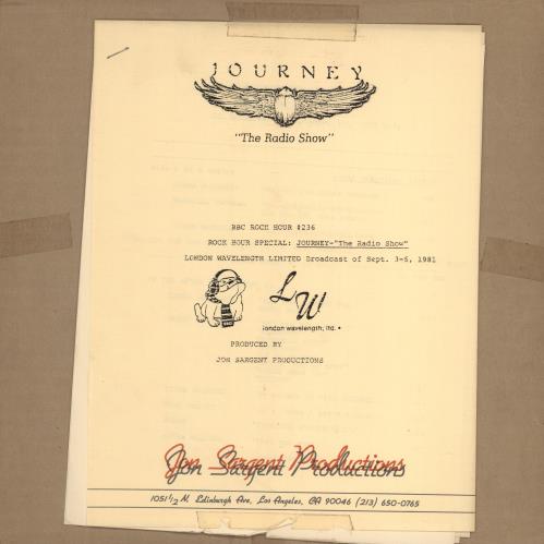 Journey BBC Rock Hour - London Wavelength 3-LP vinyl record set (Triple LP Album) UK JOU3LBB181252