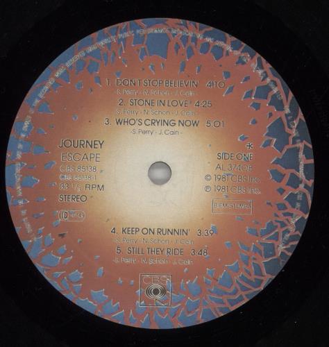 Journey Escape - 1st + Inner vinyl LP album (LP record) UK JOULPES864252
