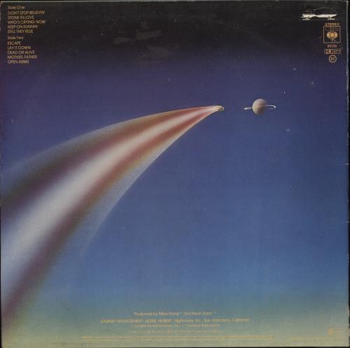 Journey Escape - 1st - Song Hype Stickered Sleeve + Insert vinyl LP album (LP record) UK JOULPES778323