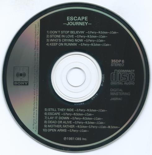 Journey Escape CD album (CDLP) Japanese JOUCDES61157