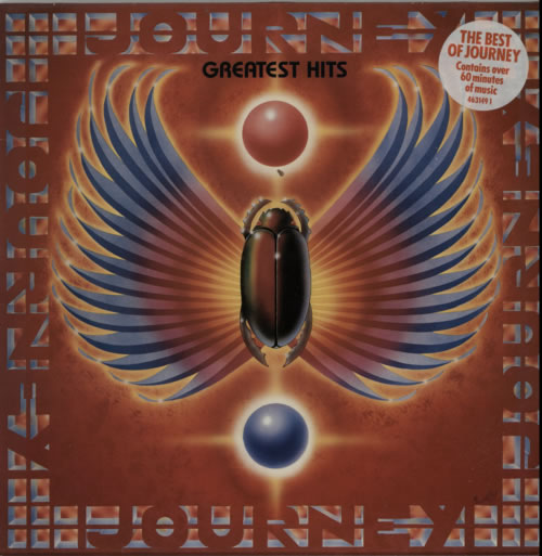 Journey Greatest Hits - Hype Sticker vinyl LP album (LP record) Dutch JOULPGR587550