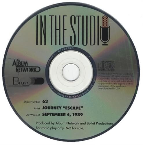 Journey In The Studio: Escape CD album (CDLP) US JOUCDIN75746
