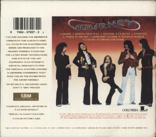Journey Infinity - SBM CD album (CDLP) US JOUCDIN874847