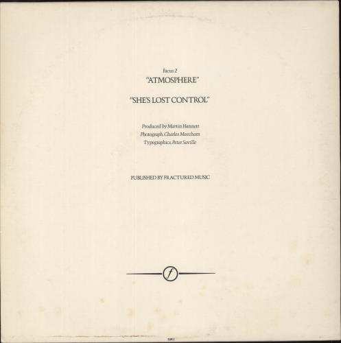 Joy Division Atmosphere - 2nd 12" vinyl single (12 inch record / Maxi-single) UK JOY12AT463193