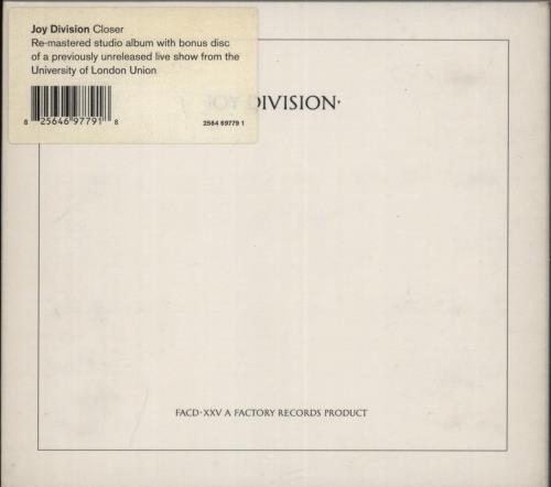 Joy Division Closer - Expanded Edition 2 CD album set (Double CD) UK JOY2CCL414160