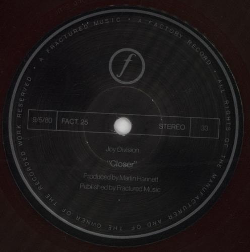 Joy Division Closer - Red vinyl LP album (LP record) UK JOYLPCL789039