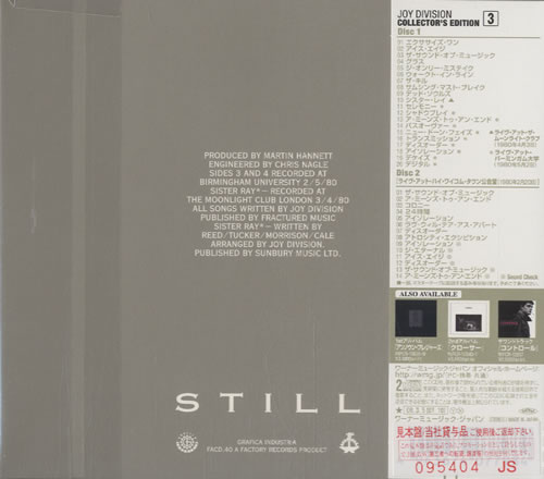 Joy Division Still 2 CD album set (Double CD) Japanese JOY2CST462803