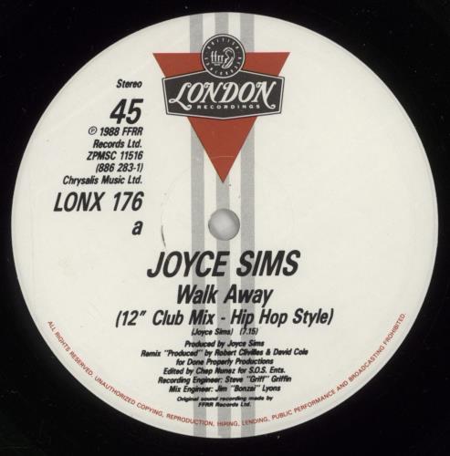 Joyce Sims Walk Away 12" vinyl single (12 inch record / Maxi-single) UK JYS12WA576877