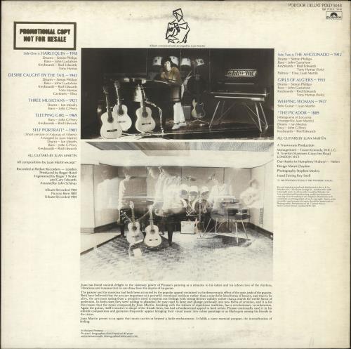 Juan Martin Picasso Portraits + Insert vinyl LP album (LP record) UK JXFLPPI705139